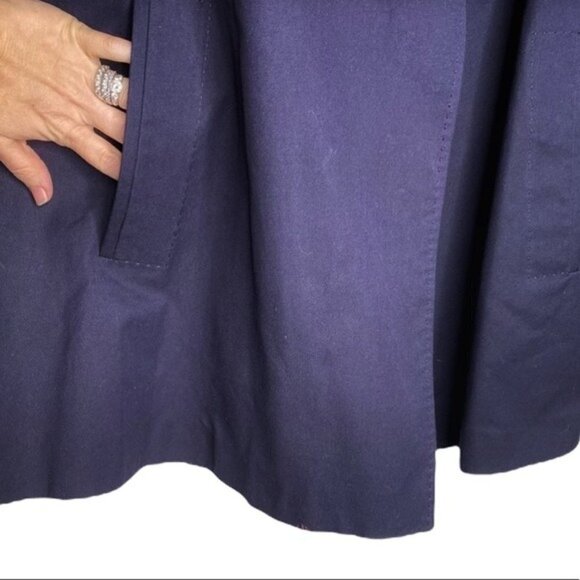 Stella McCartney Navy Blue Swing Coat with Oversized Enamel Buttons 46 US 12 - Picture 8 of 11